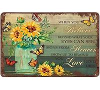 Cartel de metal vintage con texto en inglés "When You Belive Beyond What Your Eyes Can See", letrero de metal, pintura de hierro, decoración de pared retro, arte nostálgico de pared para el hogar
