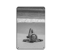 Cartel de metal vintage con texto en inglés "Woman at the Beach" para decoración de pared, bar, bar, decoración de pared, póster retro de 20 x 30 cm