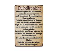 Cartel de metal vintage con texto en inglés "You Do Not Heal When You Go Out" para bar, hogar, cueva de hombre, cocina, lavandería, decoración de pared, regalo, 8 x 12 pulgadas