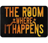 Cartel de metal vintage de 30.5 x 40.6 cm con texto en inglés "The Room Where It Happens" para decoración de pared, regalos divertidos para el hogar, cocina, garaje, baño, granja, jardín, bar