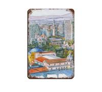 Cartel de metal vintage de San José California, para pub, club, cafetería, bar, decoración de pared, póster retro de 20 x 30 cm