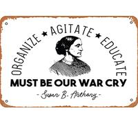 Cartel de metal vintage para organizar, agitar, educar, debe ser nuestro grito de guerra, cartel de estaño, 30,5 x 20,3 cm