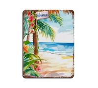 Cartel de metal vintage para regalo de viaje caribeño, bar, bar, decoración de pared, póster retro de 30 x 40 cm