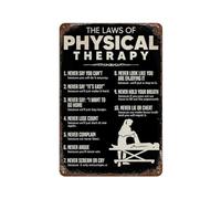 Cartel De Metal, Vintage Placa Cartel, Las Leyes De La Fisioterapia, Placa De La Pared Póster para Bar Cocina Garaje, 20X30Cm