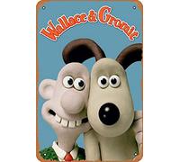 Cartel de metal - Wallace and Gromit Póster de lata de 30,5 x 20,3 cm