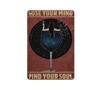 Cartel de música Lose Your Mind Find Your Soul Cartel de chapa retro Cartel de metal Placa de cartel vintage Bar de café Decoración para el hogar al aire libre Cocina Pintura de hierro Cafe Club Man C
