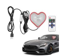 Cartel de neón corazón | Lámpara LED de ambiente en forma de corazón | Decoración interior del automóvil de neón para salpicadero, de seguridad, ventana, hogar, , noche, encuentros