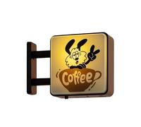 Cartel de neón de café, cartel de café retro, imán magnético para , para restaurante, bar, cocina, de cafetería (B)