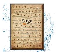 Cartel De Pared De Ejercicio - Gráfico De Poses De Yoga, Guía De Entrenamiento De Cuerpo Completo | Instrucciones De Pose Claras Y Impresas De Con Decoración Del Gimnasio En El Hogar Para