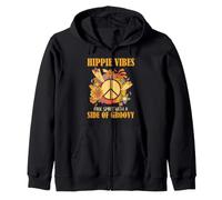 Cartel de Paz de Hippie Vibes, espíritu Libre, Maravilloso Ambiente Floral Sudadera con Capucha