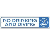 Cartel de Prohibido Beber y Bucear en la Piscina