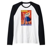 Cartel de Propaganda de Corea del Norte, Divertido Disfraz Camiseta Manga Raglan