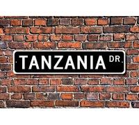 Cartel de regalo de Tanzania, recuerdo de Tanzania, nativo de Tanzania, día festivo, Momento, letrero de calle de 4 x 16 pulgadas