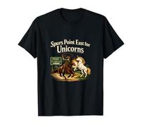 Cartel de Spurs Point East for Unicorns Equestrian Wrangler Camiseta