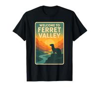Cartel de viaje retro de Ferret Valley Camiseta