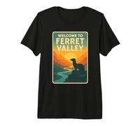 Cartel de Viaje Retro de Ferret Valley Camiseta Premium