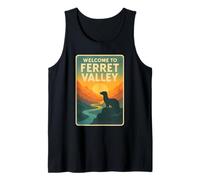 Cartel de viaje retro de Ferret Valley Camiseta sin Mangas