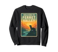 Cartel de viaje retro de Ferret Valley Sudadera