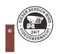 Cartel de videovigilancia para viviendas - Señales de cámara de seguridad para exteriores | Señal autoadhesiva de seguridad 24 horas, resistente al agua, protección UV, para coches,