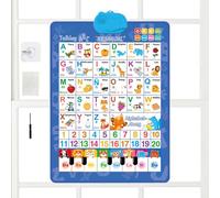 Cartel Del Alfabeto Para La Pared | Juegos Bilingües del Alfabeto y los Números,Póster De Aprendizaje De Inglés Y Español Con Música,Para Niños Y Niñas De 1 A 6 Años, Cumpleaños, Fiestas, Navidad, Pas