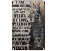 Cartel Disuasorio, Soy Tu Amigo, Tu Compañero, Tu Perro., Placa De La Pared Póster Protección UV, Resistente Señal De Advertencia para Oficina Cocina Bar, 20X30Cm
