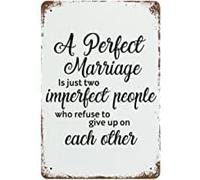 Cartel Disuasorio, Un Mago Perfecto No Es Más Que Dos Personas Imperfectas, Estaño Pared Señal Decorativo, Resistente Cartel Prohibido Para Cafetería Bar Garaje, 20X30Cm