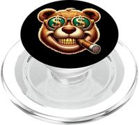 Cartel Dorado de Oso de Peluche x Cigar Boss x Dinero PopSockets PopGrip para MagSafe