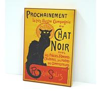 CARTEL EN LIENZO LE CHAT NOIR (V2313) Impreso en canvas de 320 gr de algodón. Tensado en bastidor de madera de pino de 2cm de grosor. Acabado Mate (50x75cm)