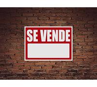 Cartel en Vinilo de Se Vende 50x70cm | Señaletica Adhesiva Duradera y Económica | Ideal para Vender Propiedades