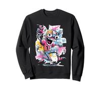 Cartel gráfico con Personajes Pop de Happy Robot Peace Graffiti Sudadera