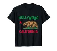 Cartel icónico de Los Ángeles, Bandera de California, Oso Grizzly Vintage Camiseta