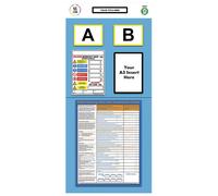 Cartel informativo para etiquetado doble de estanterías evaluación, H x A 2000 x 900 mm