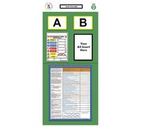 Cartel informativo para etiquetado doble de estanterías evaluación, H x A 2000 x 900 mm