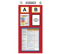 Cartel informativo para etiquetado doble de estanterías evaluación, H x A 2000 x 900 mm