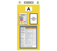 Cartel informativo para etiquetado individual de estanterías evaluación, H x A 2000 x 900 mm