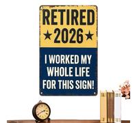 Cartel Jubilación,Decoración Divertida de Escritorio,Carteles De Decoración Para Pared - Para Familia Amigos Padres Madres Hogar Apartamento Salón Dormitorio Estudio Tocador Mesita De Noche