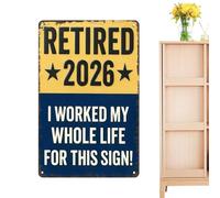 Cartel Jubilación,Decoración Divertida Para Mesa | Carteles De Decoración Pared,Para Familia Amigos Colegas Padres Madres Fiesta Casa Apartamento Sala De Estar Dormitorio Tocador Mesilla