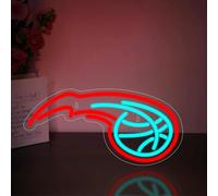 Cartel LED de neón, multicolor para decoración de pared, LED regulable, con alimentación USB, para dormitorio, salón, oficina, restaurante, bar, fiesta, sala de juegos (baloncesto)