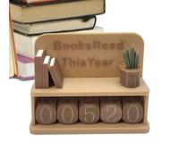 Cartel librería | Decoración para librería impresa en 3D - Señal para supervisar los libros leídos el año | para mujeres, hombres, lectores, escritores y amantes de la lectura