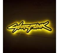 Cartel luminoso personalizado inspiración Cyberpunk 2077 - Letrero personalizado luz neón-led juegos RPG habitación de juegos - zona de jugadores