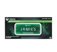 Cartel luminoso XBOX - Producto oficial, decoración personalizable para sala de juegos, incluye stickers, luz LED alimentada por 3xAAA baterías