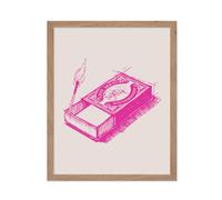 Cartel Master Last Match Poster - Retro Pink Match Box Print - Western Art - Cowboy Art - Trendy Art - Wild West Art - Gift for Men & Women - Dec