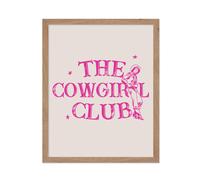 Cartel Master Pink The Cowgirl Club Pster - Retro Cowgirl Print - Western Art - Wild West Art - Arte moderno - Regalo para l y ella - Decoraci