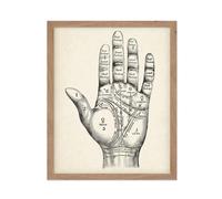 Cartel Master Vintage Palm Lectura de lectura - Vintage Halloween Home Witchy Occultura Wicca Wiccan Magic Decor Oddities y curiosidades Fisonoma y