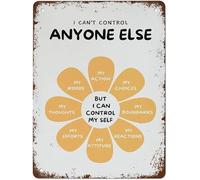 Cartel Metálico, Decoración No Puedo Controlar A Nadie Más Terapia, Estaño Pared Señal Protección UV, Resistente Letreros De Seguridad para Cocina Sala De Estar Garaje, 20X30Cm