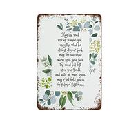 Cartel Metálico, Que El Camino Se Alce (Bendición Irlandesa), Placa Metálica Protección UV, Decorativo Cartel De Advertencia para Decoración Bar Oficina, 20X30Cm
