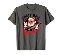 Cartel navideño Festive Rock Skeleton Hand Jingle Bell Camiseta