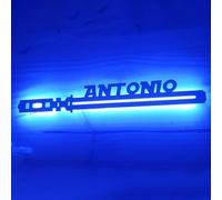 Cartel neón led espada laser Star Wars y nombre personalizad decorar pared (max. 9 caracteres) Letrero decorativo personalizable luz películ Guerra de las Galaxias Lámpara The Last Jedi sable