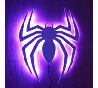 Cartel neón led personalizado forma araña Spiderman para decoración pared niños - Letrero regalo personalizable tamaño y color