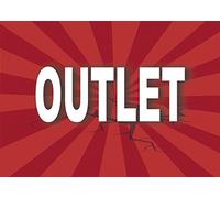 Cartel Outlet | Varias Medidas 35 cm x 25 cm | Cartel publicitario Outlet | Cartel Oferta Outlet | Cartel Oportunidad Outlet